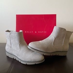 Grey ankle boots